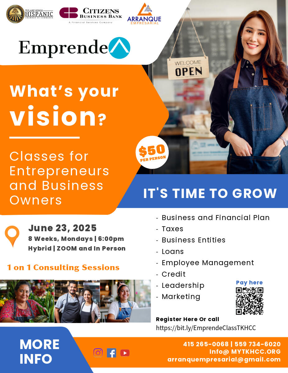 Emprende Class Flyer: June 2025